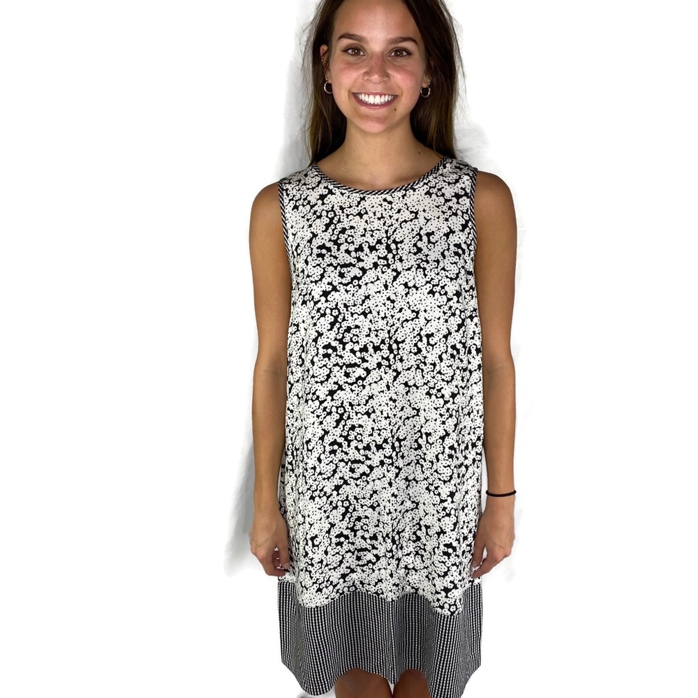 Bass Black & White Flower Print Sundress…